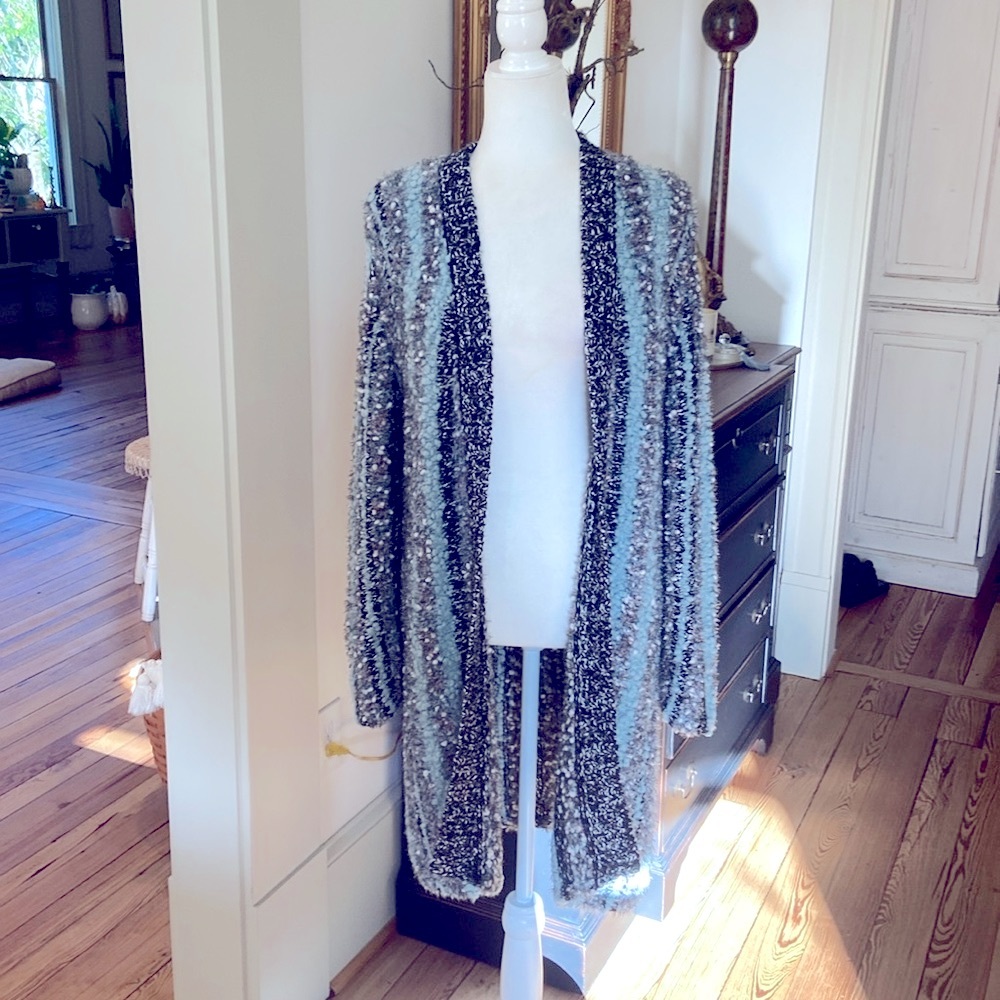Simply Noelle Super Soft Long Knobby
Knit Open Cardigan Putty Tan L/XL